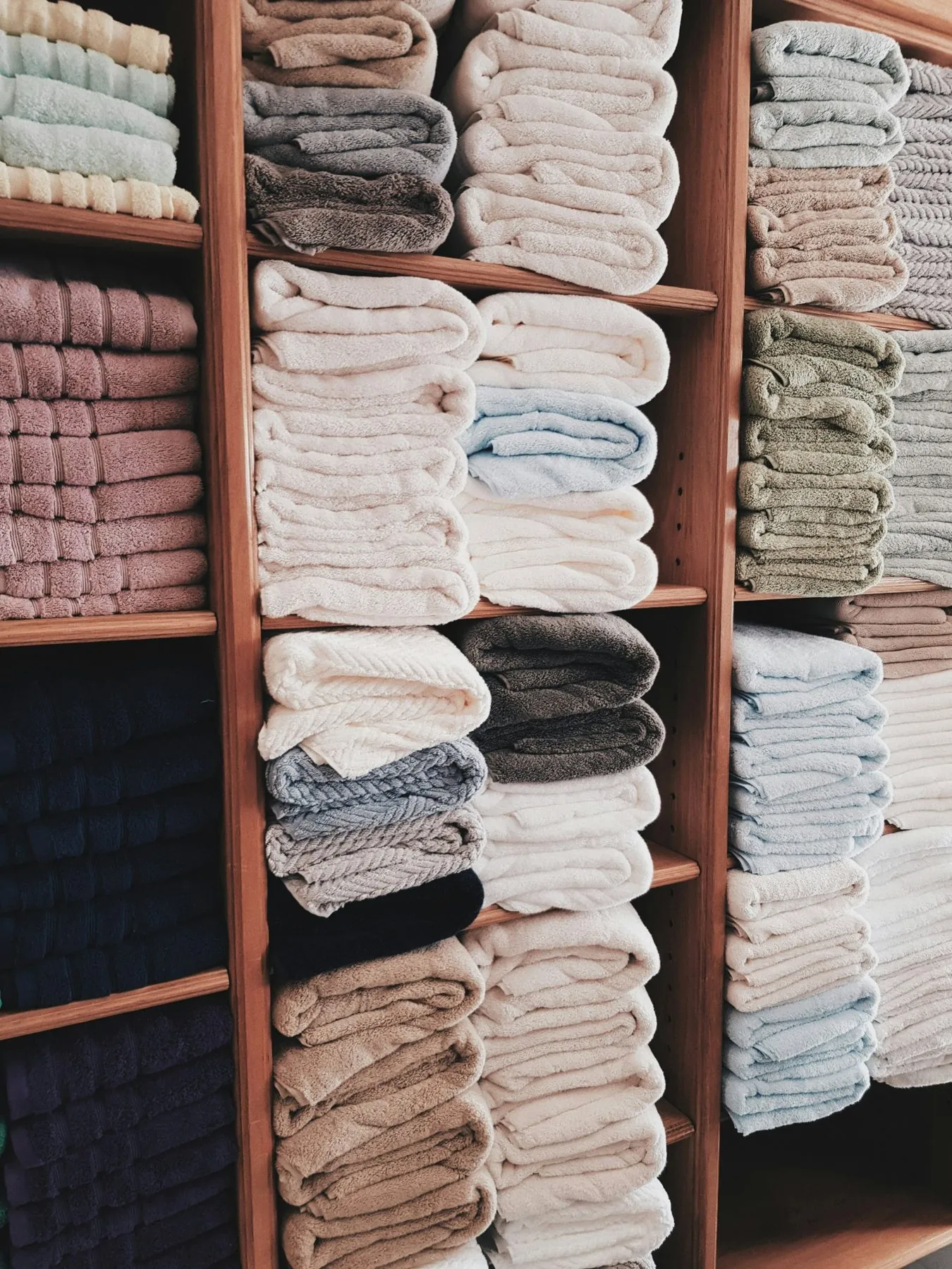 Stacks of clean towels